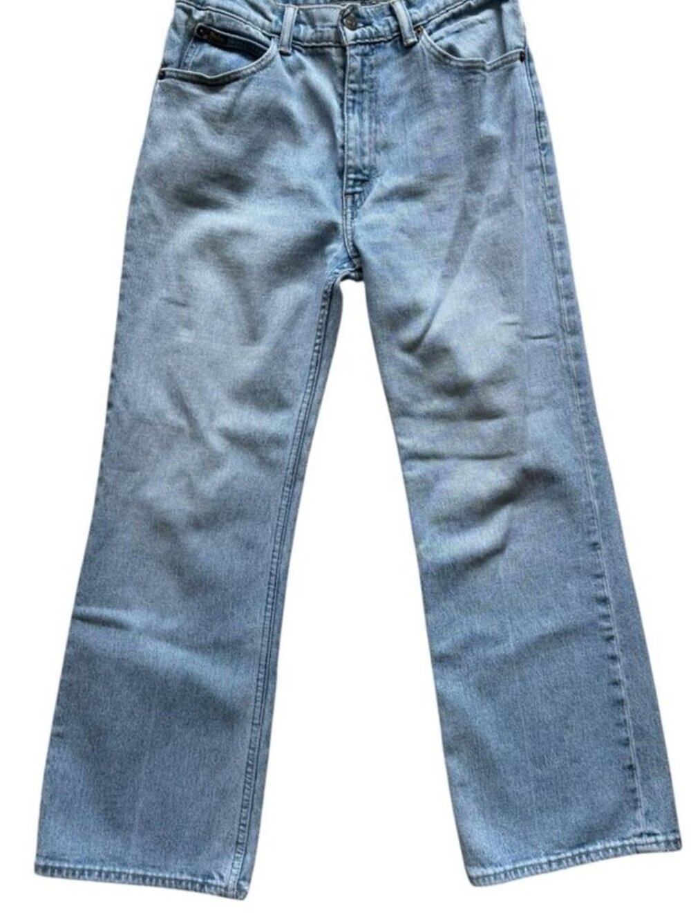 Polo Ralph Lauren High Waisted Laight Cropped Flare Cotton Jeans, Size 27